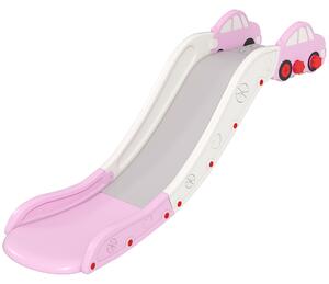 AIYAPLAY Scivolo per Bambini in HDPE con Zona di Ammortizzazione Integrata, per Divani, Letti, Età 18-48 Mesi, Rosa | Aosom Italy
