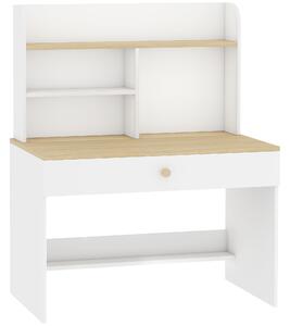 AIYAPLAY Scrivania per bambini 3-8 anni con ripiani e cassetto, bianco | Aosom Italy