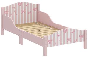 AIYAPLAY Letto Montessori per bambini 3-6 anni con sponde e forma a fiocco, rosa | Aosom Italy