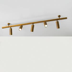 Cremasco Plafoniera 7534, ottone brunito, a 5 luci, GU10 dimmerabile, Bronzo / Ottone antico, Soggiorno / Sala da pranzo, Ottone, Moderno, Downlight