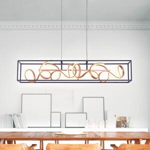 Paul Neuhaus Lampada a sospensione Selina, dimmerabile, Nero, Soggiorno / Sala da pranzo, Alluminio, Moderno, Lampada a sospensione
