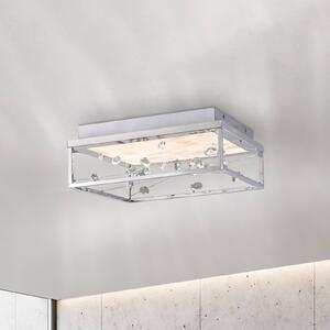 Paul Neuhaus Plafoniera soffitto SKINA, dimmerabile, Cromo / Argento, Soggiorno / Sala da pranzo, Metallo, Moderno, Plafoniera