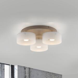 Paul Neuhaus Plafoniera soffitto Marika, dimmerabile, Crema / Ambra, Soggiorno / Sala da pranzo, Vetro, Moderno, Plafoniera