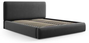 Letto matrimoniale imbottito grigio scuro con contenitore e doghe 180x200 cm Colonel - Cosmopolitan Design