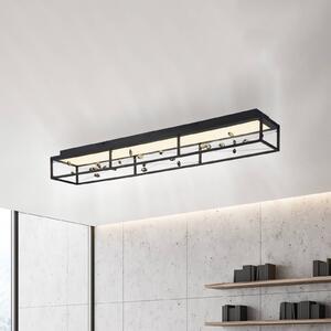 Paul Neuhaus Plafoniera soffitto SKINA, dimmerabile, Nero, Soggiorno / Sala da pranzo, Metallo, Moderno, Plafoniera