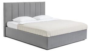 Letto matrimoniale imbottito grigio con contenitore con rete inclusa 180x200 cm Thessa Bold Line – Bonami Selection