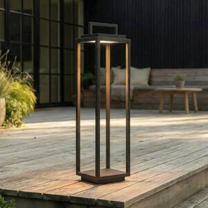 Lucande Lampada da esterno Elaja, nera, batteria ricaricabile, USB, Elaja Lucande, dimmerabile, Nero, Alluminio, Moderno