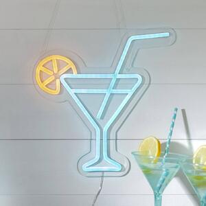 STAR TRADING Applique a LED Plexy, arancione/blu, bicchiere da cocktail, spina Plexy, Giallo / Arancione, Soggiorno / Sala da pranzo, Plastica