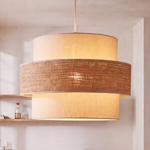 Lampada a sospensione Space Duolla, Crema / Ambra, Camera da letto, Tessuto / Stoffa / Seta, Giovanile, Lampada a sospensione