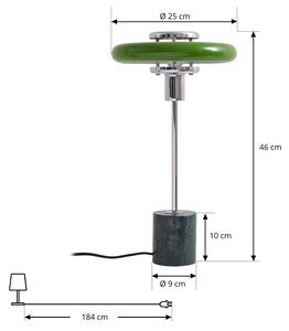 Lampada da tavolo Branford Lindby, Verde, Soggiorno / Sala da pranzo, Metallo, Vintage, Lampada da tavolo