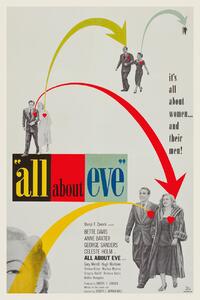 Riproduzione All about Eve Ft Bette Davis Marilyn Monroe Vintage Cinema Retro Movie Theatre Poster Iconic Film Advert, (26.7 x 40 cm)