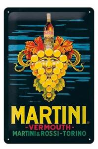 Cartello in metallo Martini Vermouth Grapes, (20 x 30 cm)