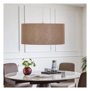 CILINDRO SOSPENSIONE SINGOLA D58 CM IN TESSUTO DI LINO 3 FINITURE COLORE LAMPADINA ATTACCO E27