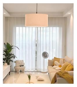 CILINDRO SOSPENSIONE SINGOLA D43 CM IN TESSUTO DI LINO 3 FINITURE COLORE LAMPADINA ATTACCO E27
