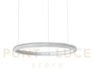 Miracle sospensione con decoro effetto cristallo bianco led 3000k 3