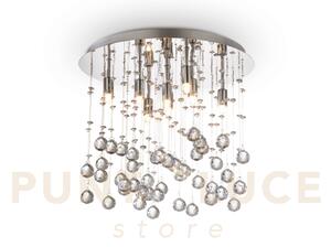 Moonlight lampadario a soffitto cromo e cristallo 8 luci attacco g9