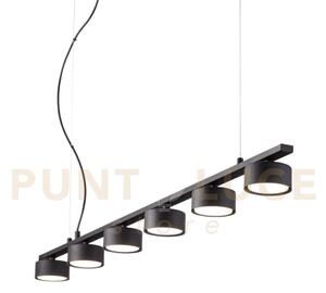 Minor lampadario sospeso in metallo nero 6 luci attacco gx53 lampad