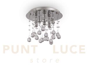 Moonlight lampadario a soffitto cromo e cristallo 5 luci attacco g9