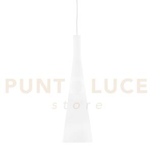 Milk lampadario sospeso ellittico in vetro bianco soffiato d.14cm 1