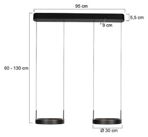 Steinhauer Lampada a sospensione Mykty, dimmerabile, Nero, Soggiorno / Sala da pranzo, Metallo, Moderno, Lampada a sospensione
