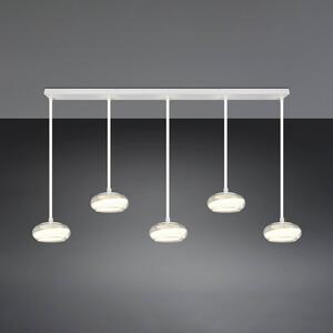 Trio Lighting Lampada a sospensione Tarsia, dimmerabile, Bianco / Opale, Soggiorno / Sala da pranzo, Vetro, Moderno, Lampada a sospensione