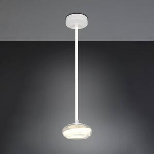 Trio Lighting Lampada a sospensione Tarsia, dimmerabile, Bianco / Opale, Soggiorno / Sala da pranzo, Vetro, Moderno, Lampada a sospensione