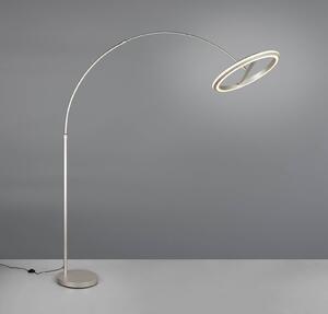 Trio Lighting Lampada ad arco Amador, dimmerabile, Alluminio / Grigio / Zincato, Soggiorno / Sala da pranzo, Metallo, Moderno, Lampada da terra