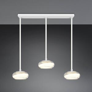 Trio Lighting Lampada a sospensione Tarsia, dimmerabile, Bianco / Opale, Soggiorno / Sala da pranzo, Vetro, Moderno, Lampada a sospensione