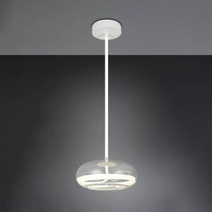 Trio Lighting Lampada a sospensione Tarsia, dimmerabile, Bianco / Opale, Soggiorno / Sala da pranzo, Vetro, Moderno, Lampada a sospensione