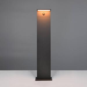 Trio Lighting Lampione a LED Ravi, antracite, altezza 100 cm, sensore, IP54 Ravi, Nero, Alluminio, Moderno