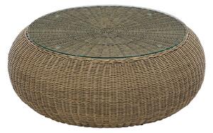 Tavolino da giardino in Resina intrecciata Naturale scuro - WHITEHEAVEN di MYLIA