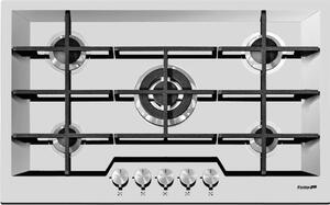 FOSTER Piano Cottura 5 Fuochi a Gas Larghezza 79 cm (1 Bruciatore Wok) in Acciaio Inox colore Inox Spazzolato - 7602 032 KE