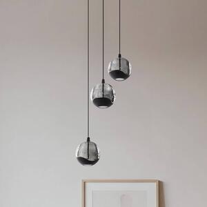 Lampada a sospensione in vetro Hayley Lucande, Chiaro / Trasparente, Soggiorno / Sala da pranzo, Vetro, Moderno, Lampada a sospensione
