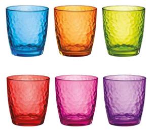 Barazzoni Bicchieri Coriandoli Vetro Colori Misti 32cl 6 pezzi