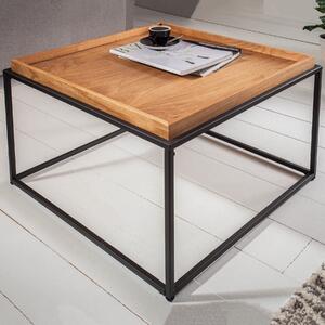 Tavolino industriale ELEMENTS di riess-ambiente, 60 cm, rovere naturale, vassoio rimovibile, tavolino da salotto