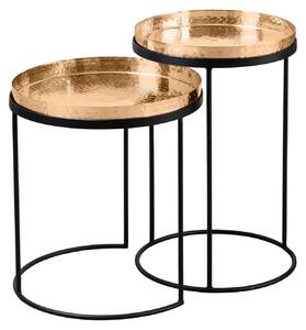 Set da 2 tavolini Elements con vassoio, oro 42728