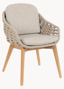 Set di 2 sedie da giardino con braccioli e gambe in legno di teak Tamires