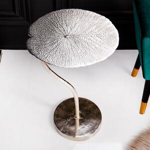 Riess-ambiente tavolino LEAF 40cm argento in filigrana foglia design tavolino Tavolo