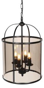 Steinhauer - lampada a sospensione - Pimpernel - nero - vetro metallo - Ø 25cm - E14 - 5972ZW