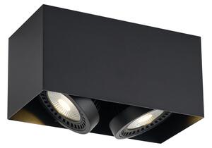 Faretto moderno da superficie nero con LED dimmerabile 2 luci - Dionysos