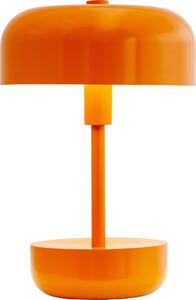 Lampada da tavolo, lampada da tavolo dimmerabile senza fili, lampada da tavolo a led in metallo, lampada da lettura, ricaricabile via USB, arancione Haipot
