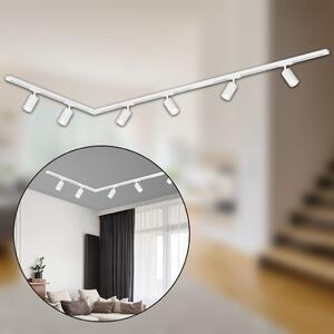 Sistema a binario Briloner Rail, set completo, 6 faretti GU10, orientabili, girevoli, bianco, 2,25 m