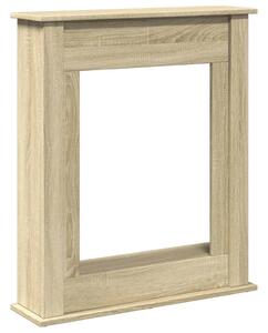 Cornice per Camino Rovere Sonoma 75x20x87,5 cm in Truciolato
