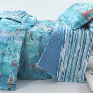 Copriletto Trapuntato In Percalle Barcolana Singolo - 180X260 Emporium Moderno Blu Caleffi