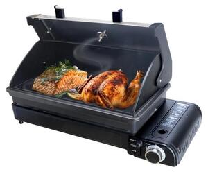 Barbecue a gas, modello portatile, diverse funzioni di cottura, nero