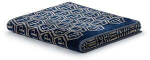 Telo Bagno In Acrilico Dralon Pattern 95X150 Premoli Di Bella Moderno Blue Caleffi