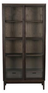 Vetrina marrone in rovere con ante scorrevoli 100x203 cm Hazelton - Rowico