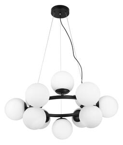 Lampadario rotondo 12 sfere nero LEDO W12