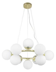 Lampadario a sospensione 12 sfere oro LEDO W12