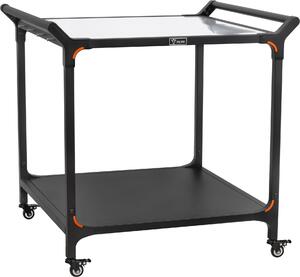 Carrello barbecue BBQ-Toro 94 x 81 x 90 cm, nero, tavolo da barbecue con ampio piano di lavoro, tavolino laterale